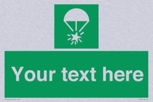 Custom sign safe condition Rocket parachute flare